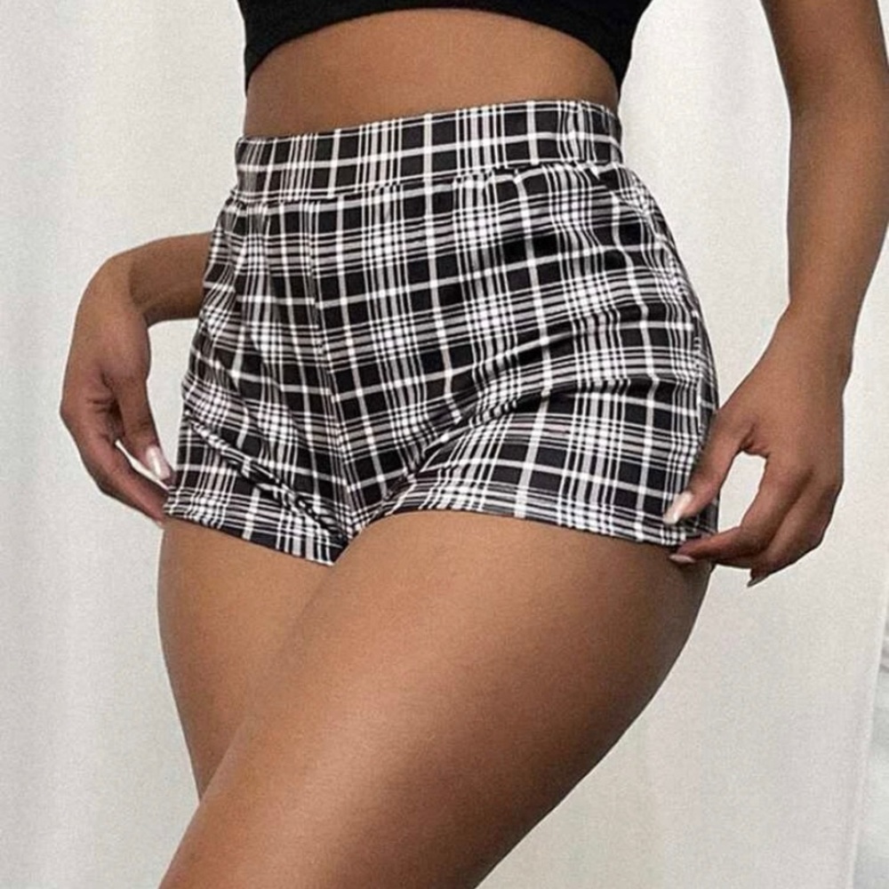 Plaid Print Shorts